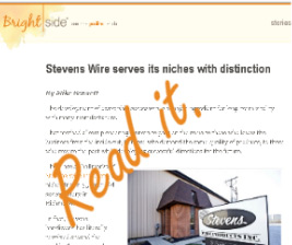 Stevens Wire Products in the News
